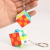 Cube Magic Cubes Stress Relief Spin Toys Gifts for Children Three Layer Key Ring Brain Teaser Toy