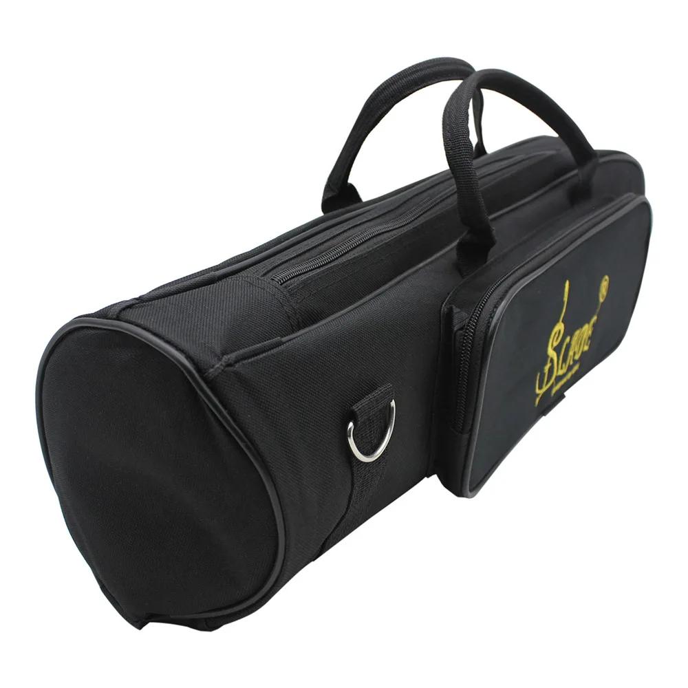 SLADE Trumpet Bag Double Zippers Design Waterproof Oxford Cloth Trumpet Carrying Handle Bags Brass Instrument Parts Accessories