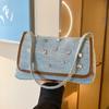 Underarm Bag Women's Large Capacity Diamond Denim Shoulder Bags  New  Versatile Handbags Casual Vintage Female Totes