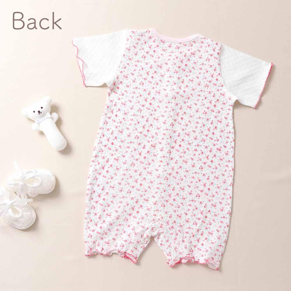 de Jersey Floral Print Shortalls for Hospital Clothes for Cotton [Cream Coco] Spring/Summer Newborns, Babies, Cool, Girls, Simple, Cute, 100%