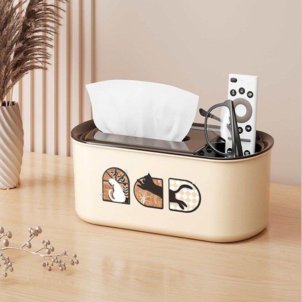 Rectangular Tissue Storage Box Plastic Napkins Dispenser Creative Tissue Holder  Household
