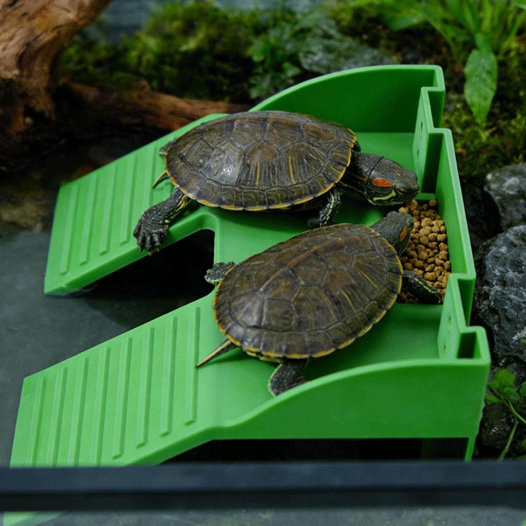 Turtle Tank Accessories Large Non-Slip Terrace Basking Area For Turtle Tank For Climbing Enrichment Resting Feeding Sleeping
