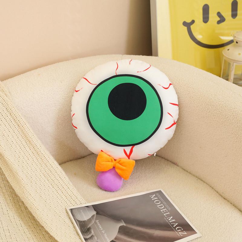

Creative Halloween Ghost Plush Pillow With Eye Candy Design For Festive Decoration зелёный