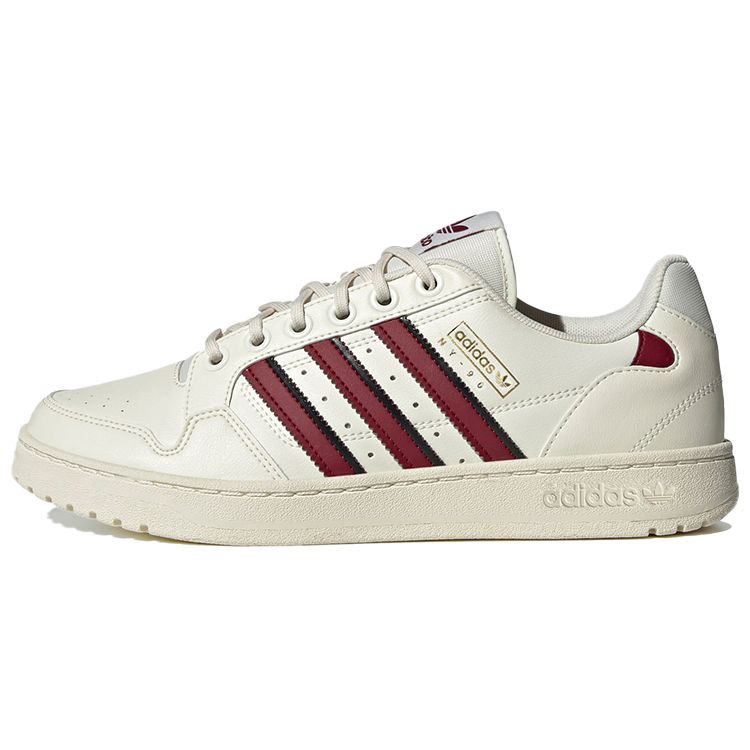 Adidas Originals Ny 90 Fabric Synthetic Leather Breathable Durable Comfortable Low-Top Sneakers Unisex Sneakers Light-Red H04429