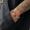 Fashion Hiphop Irregular Square Beaded Bracelets for Men Vintage Brown Tiger Eye Bangles Bracelet Men's Jewelry Accessories