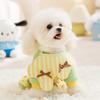 Big-eared dog is jointly branded a series of cartoons full of dog warm four-legged cotton-padded clothes, small dog with bib, pet clothes