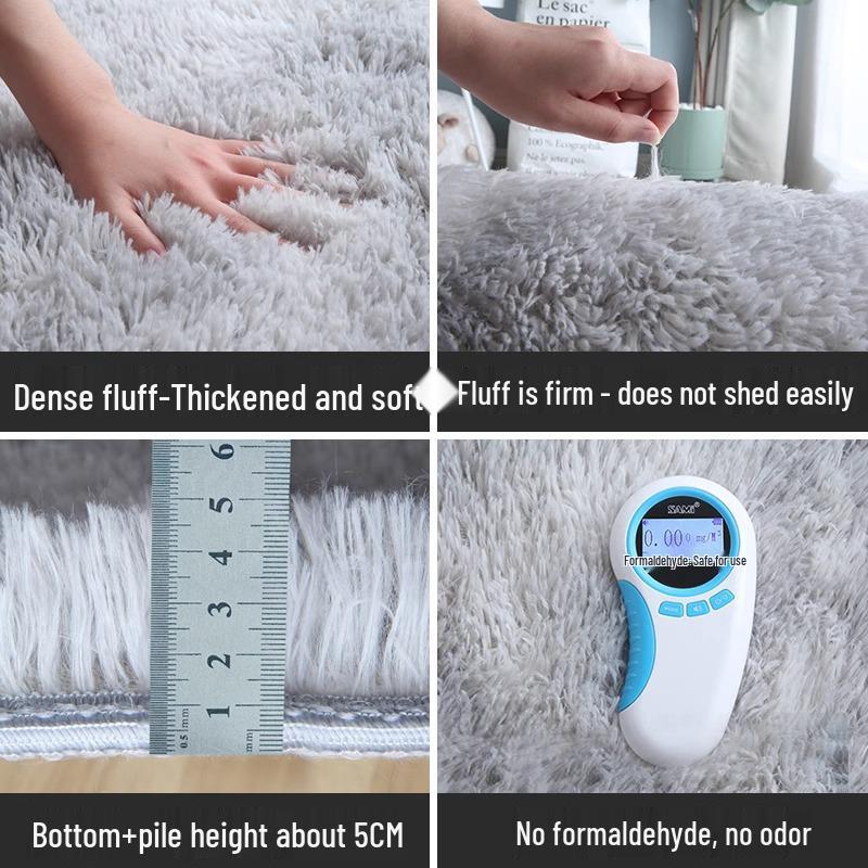 Cross-Border Minimalist Gradient Tie-Dye Long Pile Washable Carpet for Living Room, Bedroom, or Coffee Table.