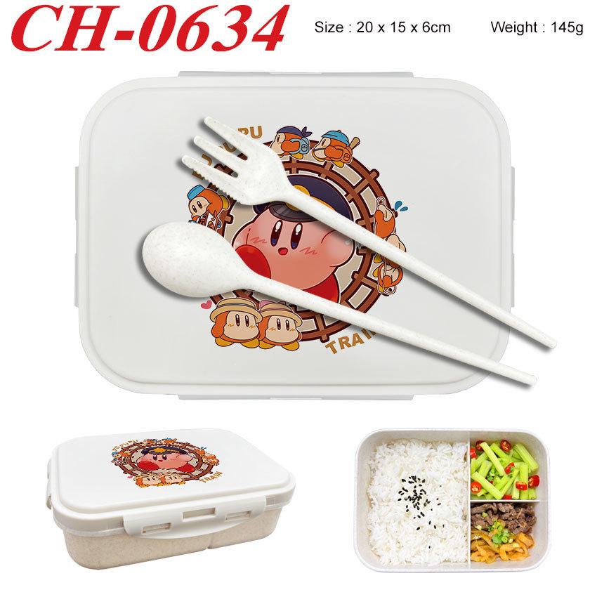 Anime Cartoon Kirby Printed Wheat Straw Lunch Box