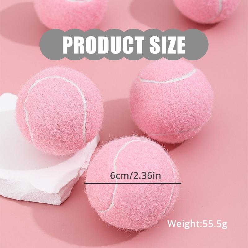 2/6 Stück Stilvolle pinke Tennisbälle Haltbarkeit Professionelle Trainings-Tennisbälle für Anfänger und Enthusiasten