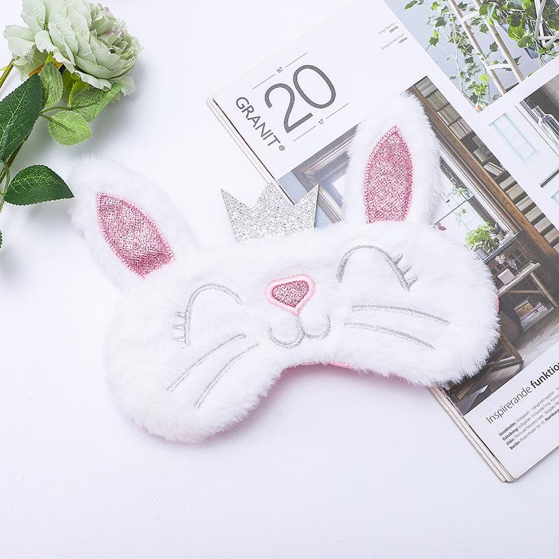 Cartoon Unicorn Sleep Mask Soft Plush Funny Animal Eye Masks Eyeshade Sleeping Mask for Girls and Adults Travel Eye Cover