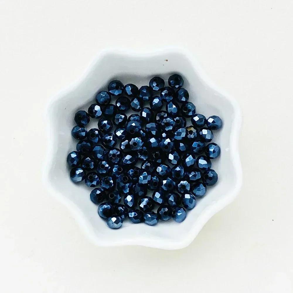 50 Stück Kristall Rondell Facettierte Glasperlen Für Schmuckherstellung DIY Damen Armband Halskette Schmuckzubehör 4*6mm