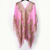With Buckle Sunscreen Thin Large Scarf Breathable Seaside Vacation Cloak  for Mom