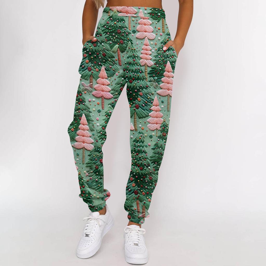 Dámské tepláky Trendy Vnitřní Baggy tepláky S vysokým pasem Ležérní kalhoty Jogger kalhoty