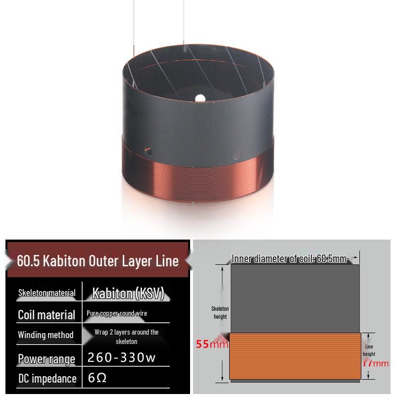 8-15" Speaker Repair: 63.5, 62.8, 60.5mm Bass Voice Coil Options