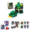 Transforming Car Robot Mech Action Figure Toy Cartoon Collectible With Puzzle Assembly Plastic Material