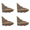 20PCS Box Corner Protectors Bronze Right Angle Retro Iron Corner Protectors with Nails for Wooden