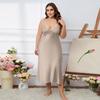 Yaoting Women's Plus Size Ice Silk Camisole Nightdress for Summer - CQ311