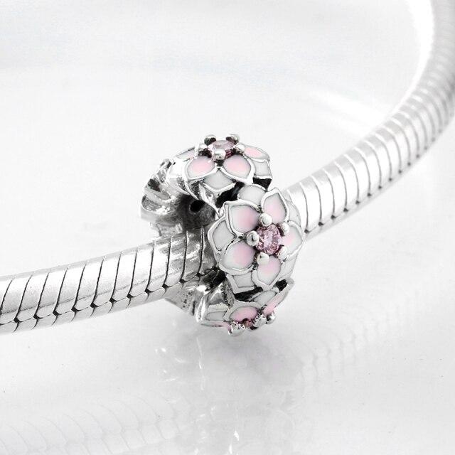 Perles fines en argent sterling 925 de forme ronde La famille est là où l'amour grandit Perles fines à faire soi-même adaptées aux bracelets à breloques originaux Fabrication de bijoux