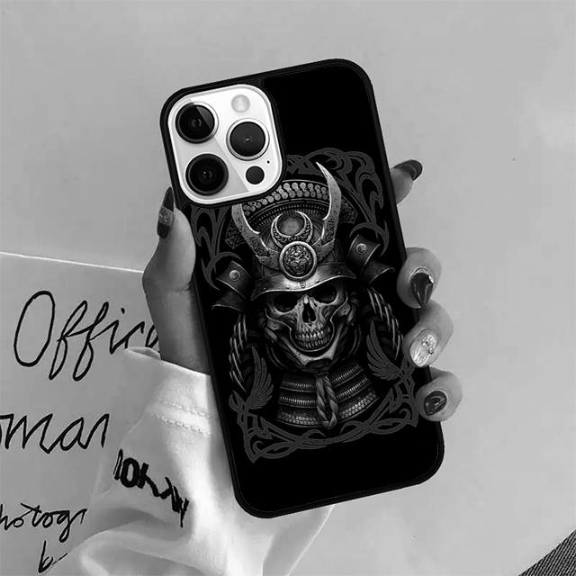 Samurai Mask Helmet Coque Shell For iPhone 17 Air 15 16 14 13 12 Pro Max 11 Pro Max Plus Phone Case Cover