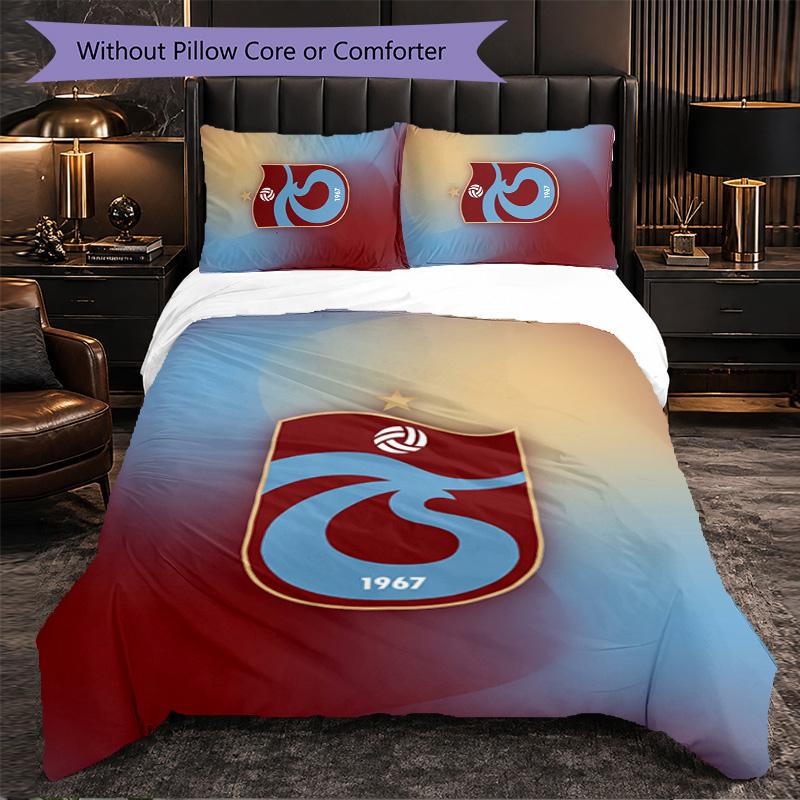 Biancheria da letto a tema Trabzonspor FC Set 3 Pezzi Copripiumino Biancheria da letto Decorativa per Camera Adolescenti Decorazione Casa