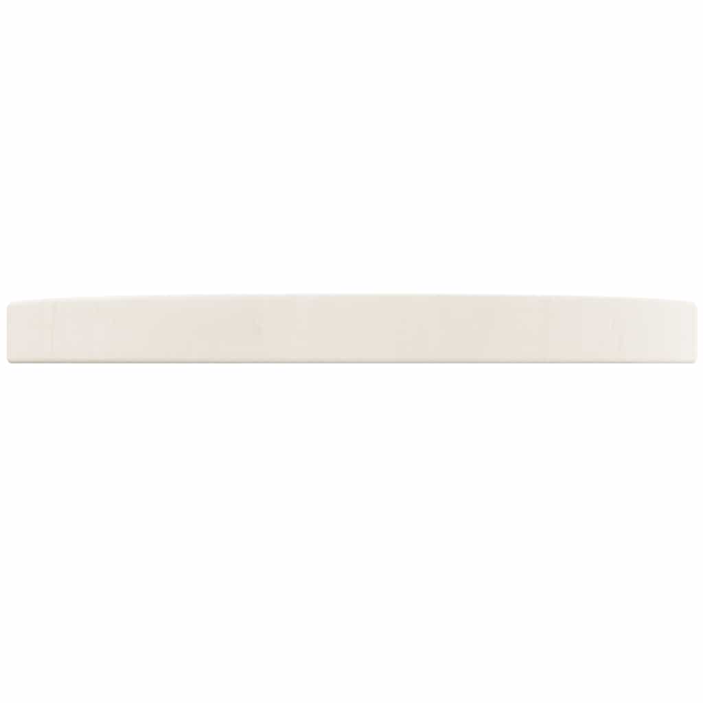 Round Table Top White Ø30x3 cm Solid Pine Wood