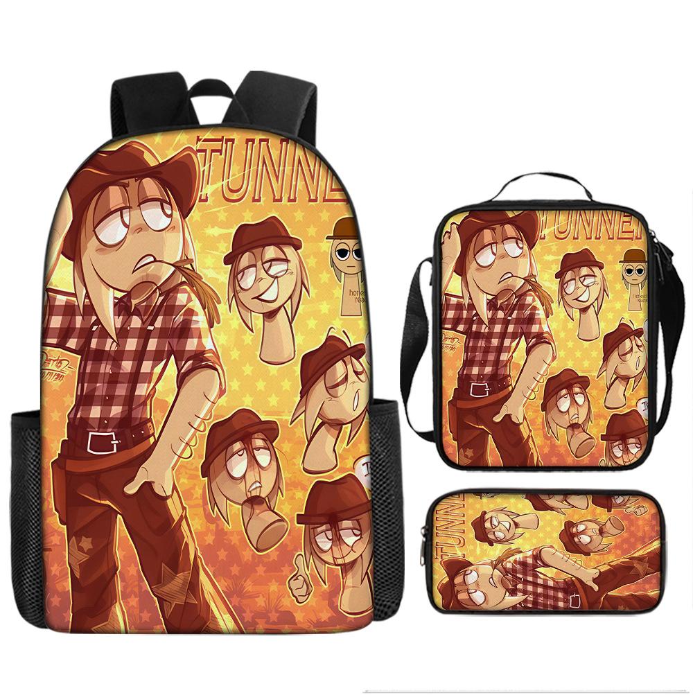 Sprunki Rhythm Box Backpack Primary School Third and Fourth Grades Lightweight Student School Bag