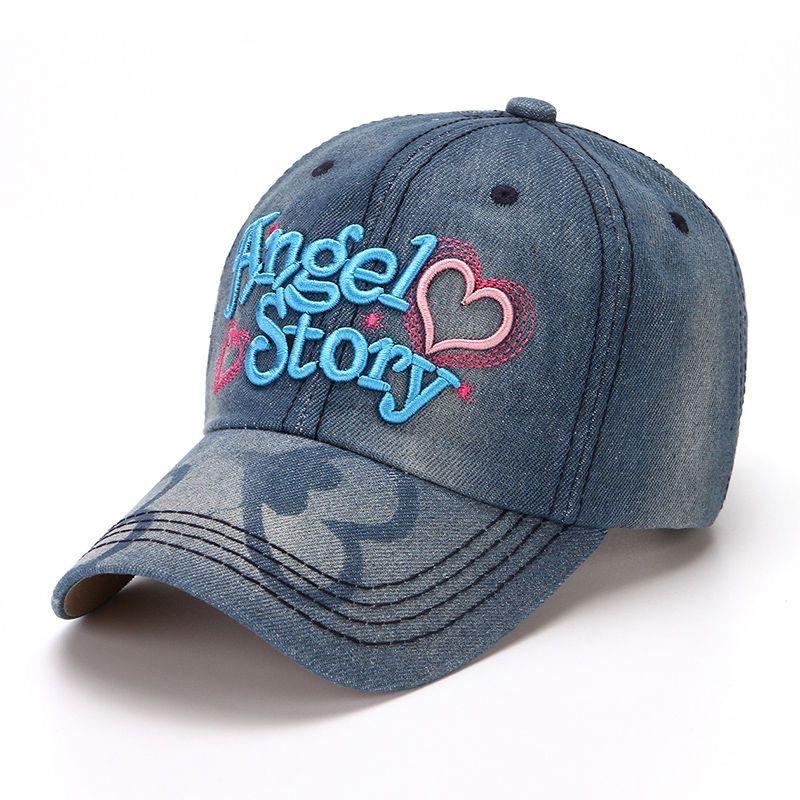 Cowboy Hat Women's Spring Korean Style Letter Cap Fashion Versatile Student Baseball Cap Sun Protection Sun Hat