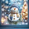 Scratch Resistant Home Remodeling Stickers Christmas Santa Claus/Snowman Static Glass Stickers Removable Windows Clings PVC Waterproof Creative DIY