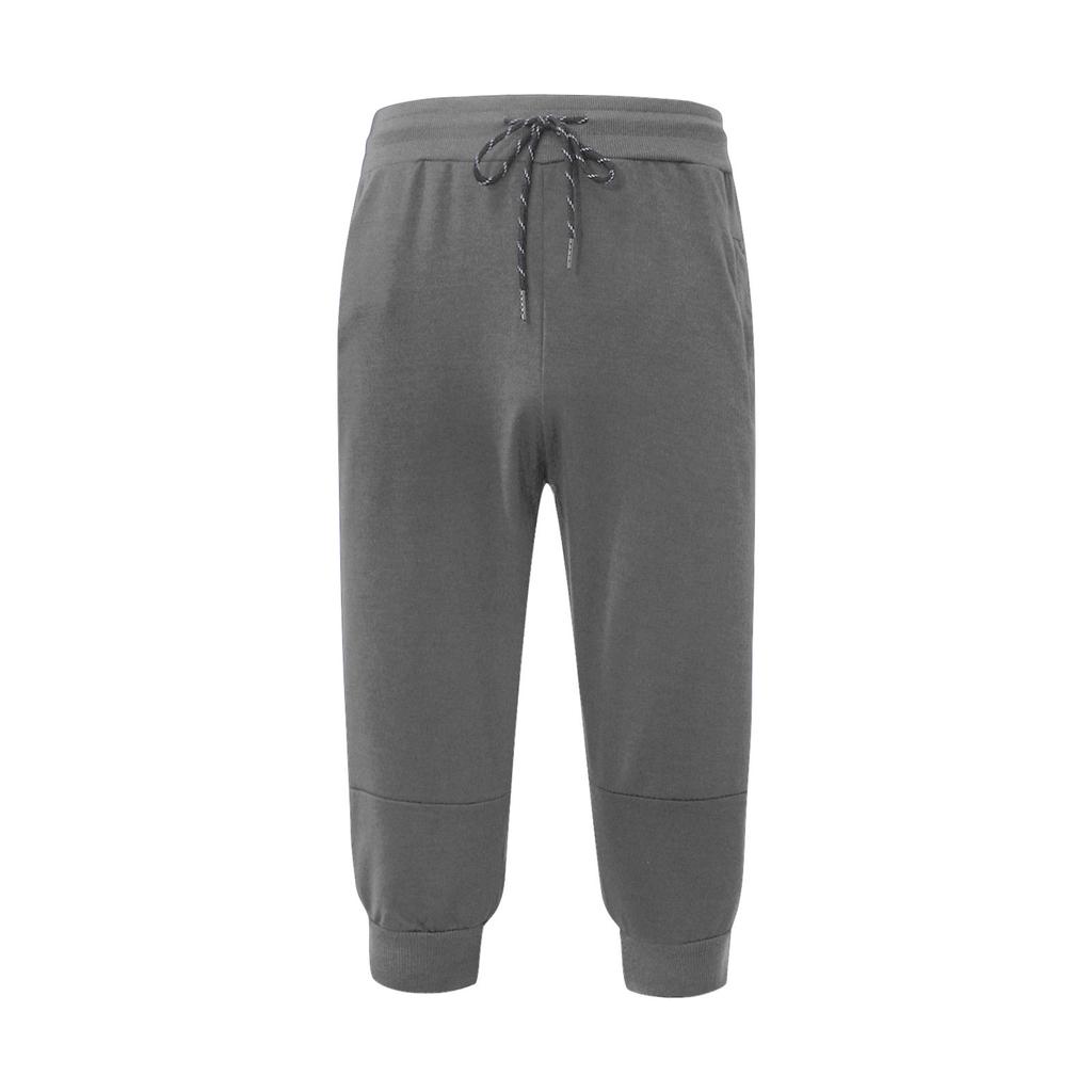 Pantaloni Da Lavoro Da Uomo 3/4 Jogger Capri Pantaloni Da Allenamento Palestra Sotto Il Ginocchio Pantaloncini Con Cerniera Tasche Cargo Uomo, Blu, L - Foto 4