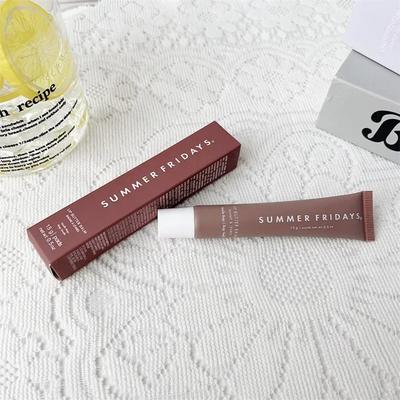Vanilla Beige Summer Fridays Mini Set Lip Balm Birthday Cake Cherry Lip Gloss Moisturizing Soft Lip Care 1 Pcs 05