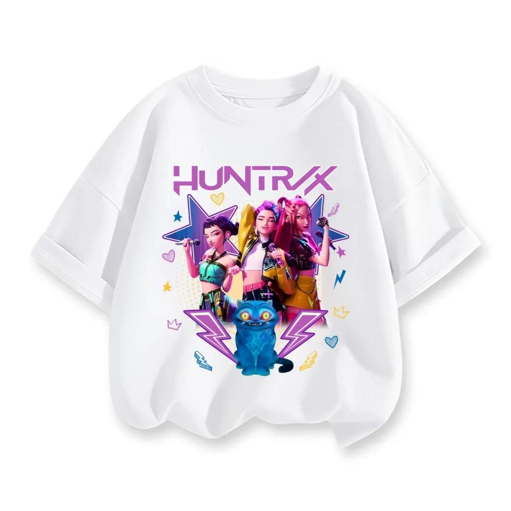 KPop Demon Hunters T-shirt Zomer Korte Mouw T-shirt voor Casual Los Meisje Jongen Grafisch Bedrukte Tops