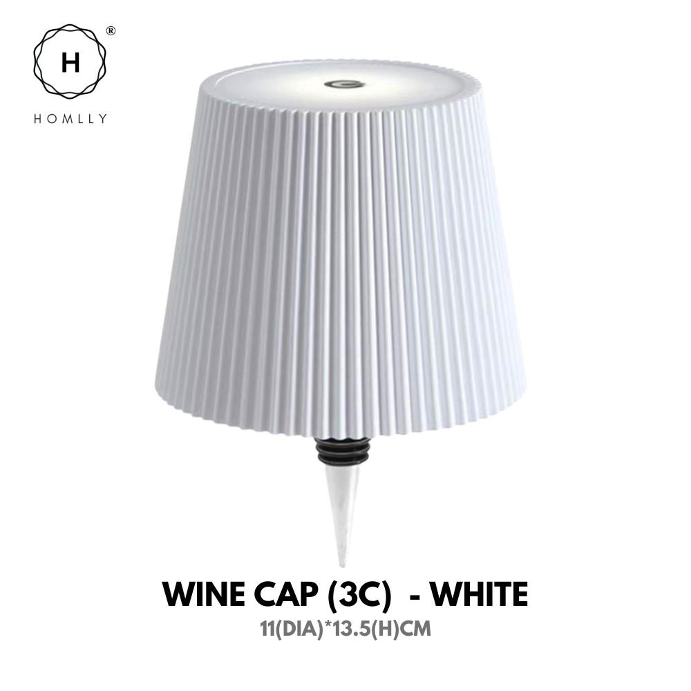 

Homlly Сенсорное управление 3 цвета RGB Бесступенчатая регулировка яркости Светодиодный беспроводной абажур для бутылки WINE CAP (3C) WHITE