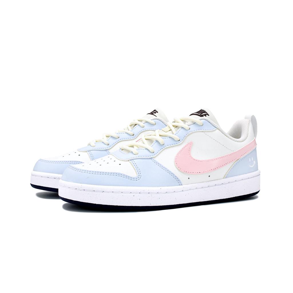 Nike Court Borough New Beginning, Macaron, Cute Style Lightweight And Breathable Low-Top Skateboard Shoes W FV8120-141(team-134)-Random Packaging Bags