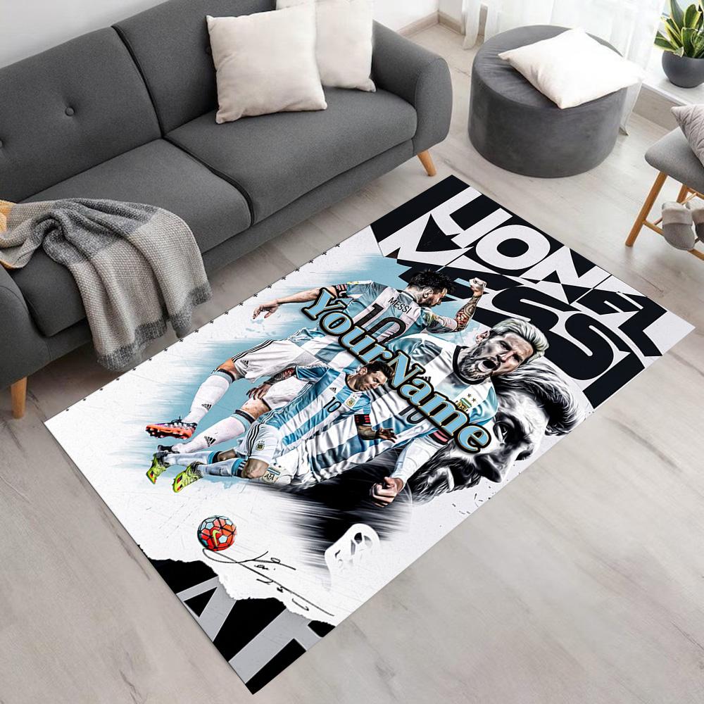 Messi Personalized Text Floor Rug Office Rug Suitable for Kitchen Playrooms Balcony Decorate room Anti-slip Rug Office home decor
