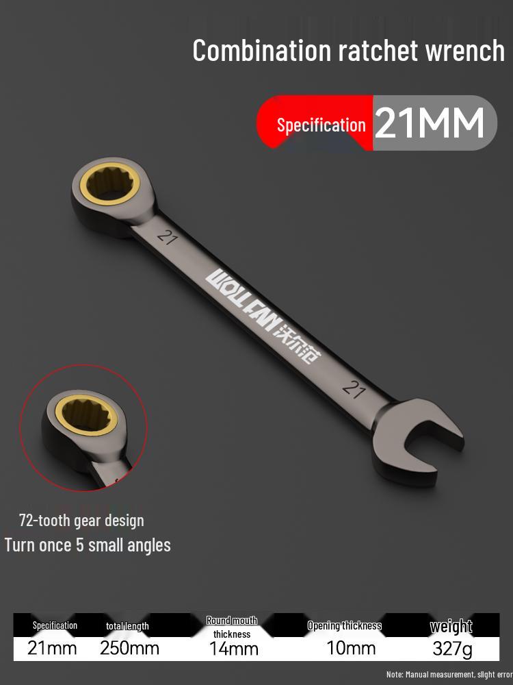 Dual-Ended Ratchet and Flower Wrench Set: Labor-Saving, Quick Two-Way Wrench Tools for Auto Repair (Sizes 8-27).