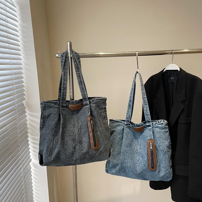Denim Bag Women's Tote Bag Large Capacity Commuter Shoulder Crossbody Bag