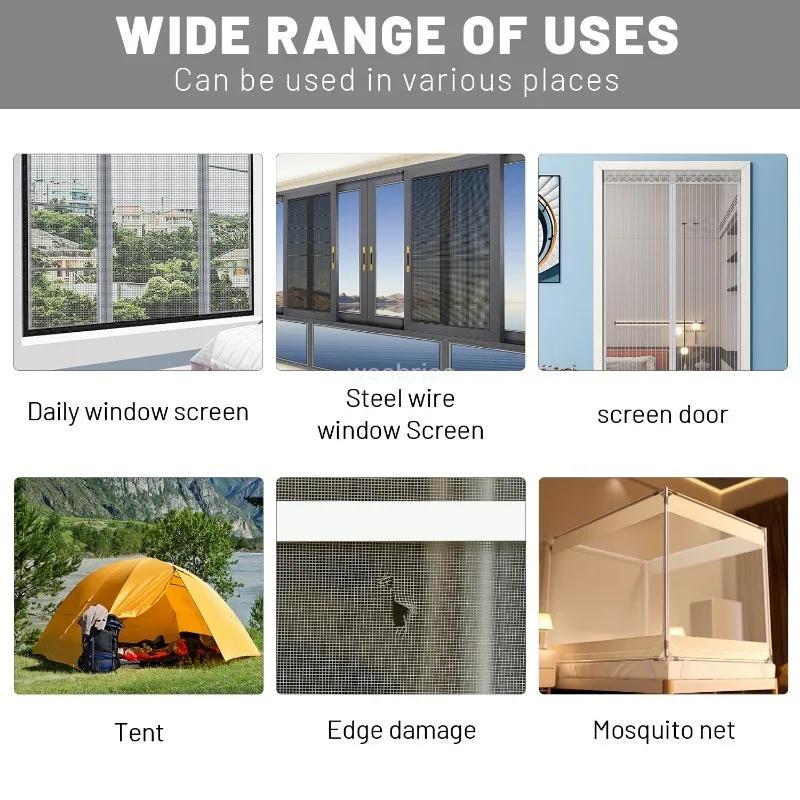 Self-adhesive Tape for Repair Mosquito Net Window Screen Repair Tape Door Window Fix Patch Anti-Insect Mosquito Mesh Repair Tape