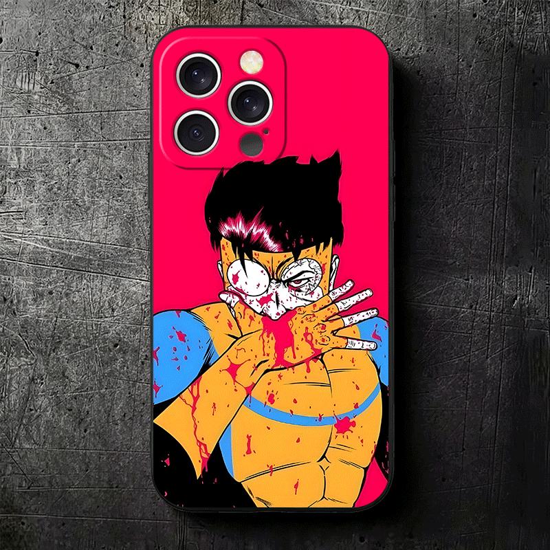 

I-Invincible Аніме М який Чохол для Телефону для iPhone 16 16E 17 Air 15 Pro Max 14 Plus 13 Mini 11 12 7 Чорна Кришка Задня Панель iPhone 17 Air