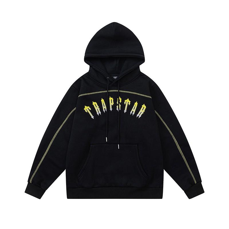 Mens Gradient Letter Tiger Head Embroidered Hoodie Jogger Set Streetwear Winter Outfit