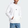 Adidas Embossed Polar Fleece Hoodie With Letter Logo Print Long Sleeve Men Hoodies White HY1278