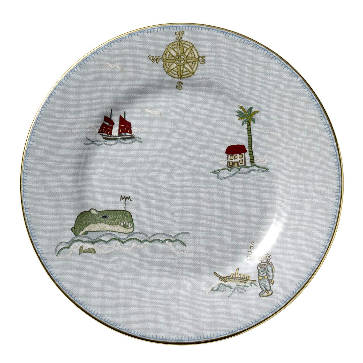 [Authentic Imported Product] Wedgwood Plate 20cm Sailor s Farewell by Kit Kemp 1051044