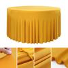 4/5/6FT Round Tablecloth Circular Polyester Table Cover Polyester Table Cloth for Hotel Banquet Birthday Party Table Decor
