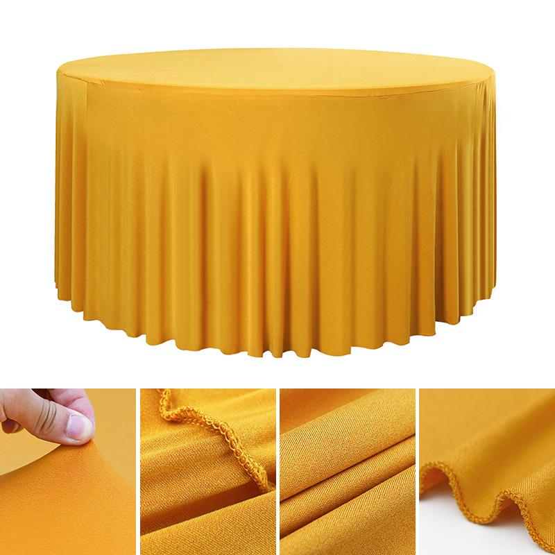 4/5/6FT Round Tablecloth Circular Polyester Table Cover Polyester Table Cloth for Hotel Banquet Birthday Party Table Decor