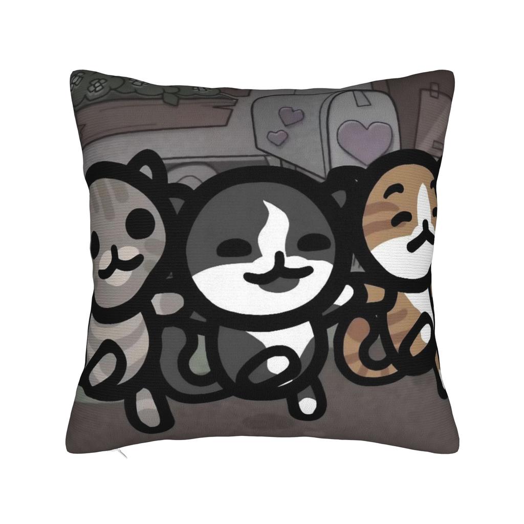 Mewgenics  Roguelike Hit Mutant Feline Square Pillow Cases  Cushion Covers Vintage Zipper Decor Pillowcase for Sofa cm
