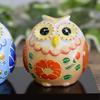 Waza no Kura Stylish Owl Kutani Couple with Lucky Interior Perfect for 77th Birthday Respect for the Aged Day Gift Figurine, Ware, Owls, Stand/Display