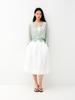 Antome Ruffle Flare Skirt (White)