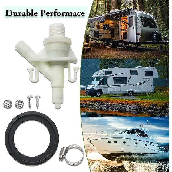 Upgraded 2pcs RV Toilet Valve Kit for Dometic 300, 301, 310, 311, 320, 321, 385311641RV Toilet Flush Valve Parts with Hardware & Toilet Seal Replace