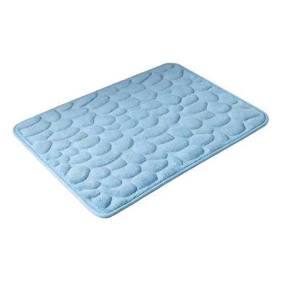 

Memory Foam Bathroom Mat Non-Slip PVC Backing Super Soft Absorbent Memory Foam Bath Rug with 3D Embossed Pebble Design Floor Mat 60x90cm