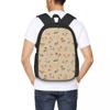 Scattered Horses Spotty On Taupe Student Backpack School Bag Hiking Travel Daypack for Boys Girls Fashion Bookbag Shoulder Bags
