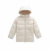 MLB Monogram Series New York Yankees Fashion Warm Hooded Down Jacket Women Jackets Deep-Cream 3FDJM0146-50CRD